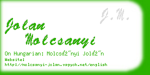 jolan molcsanyi business card